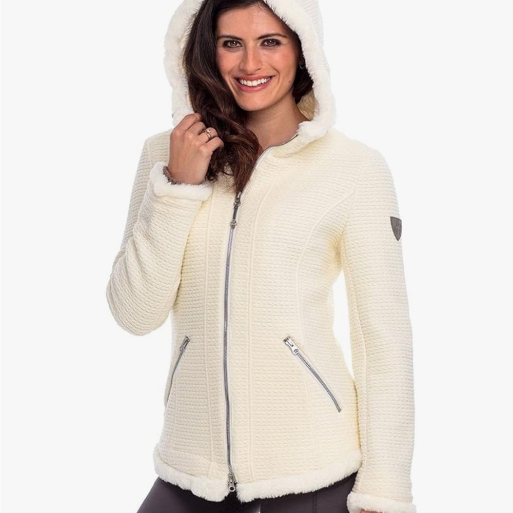 Women's Cream Textured Jacket